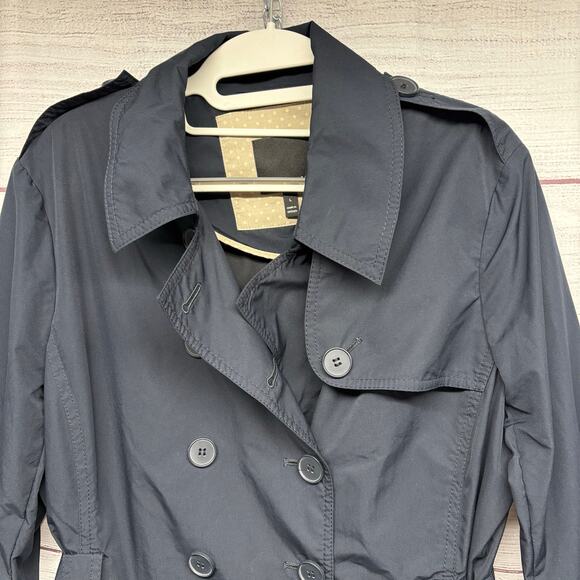 The limited navy blue trench coat jacket size L - Picture 2 of 13